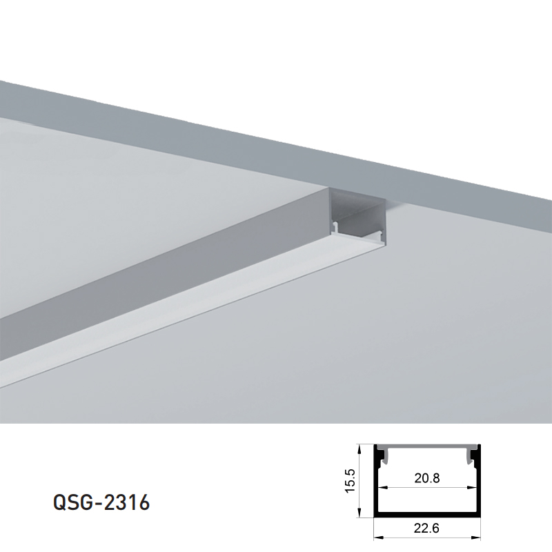 LED Profile Aluminum Channel For 20mm 2835 Double Row LED Strip Lights LED Profile Aluminum Channel For 20mm 2835 Double Row LED Strip Lights